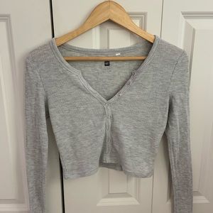 Pacsun button up crop top